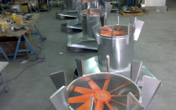 Vista de extractores 710 con rejillas