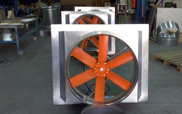 Vista principal extractor gran caudal para cubierta