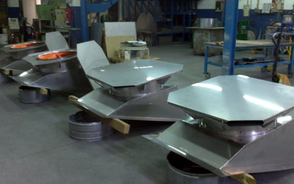 Extractores mixtos para Nave Industrial en acero inoxidable