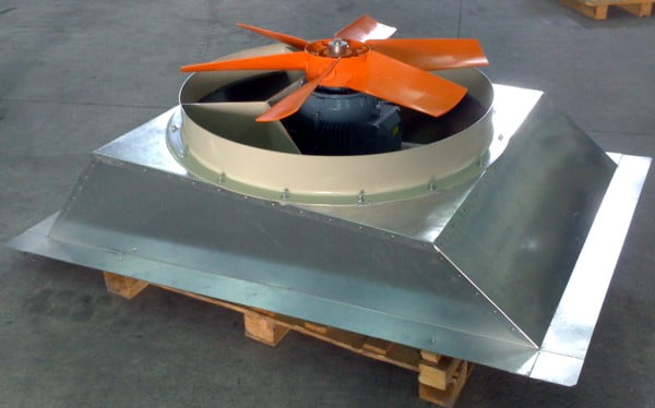 Extractor de cubierta de 68.000 m3/h.