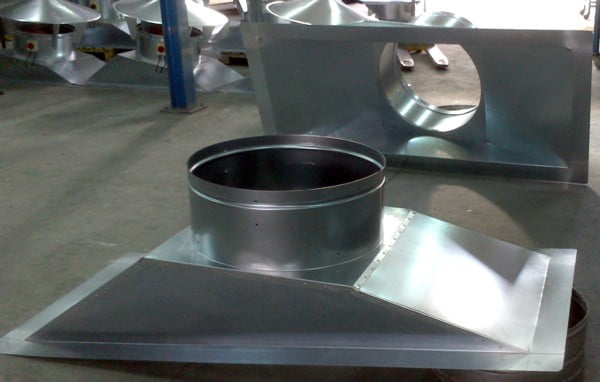 Bases a medida para extractor de aire por cubierta