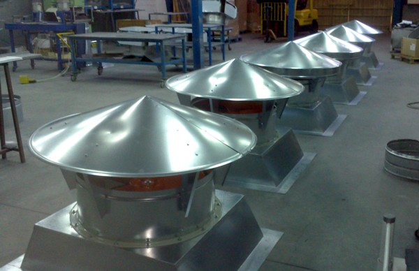 Extractores de gran caudal para instalación en cubierta