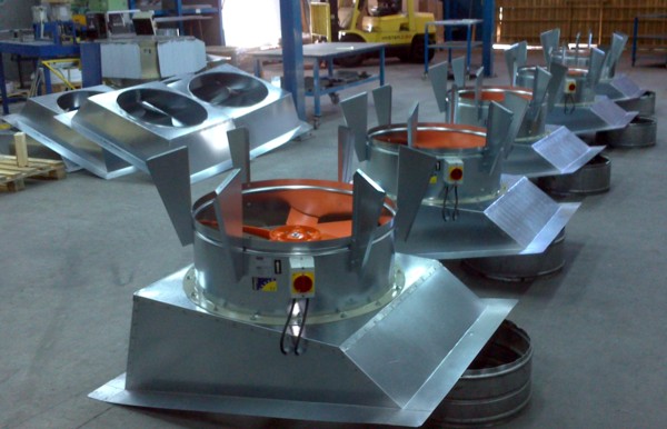 Grupos de extracción con escuadras instaladas