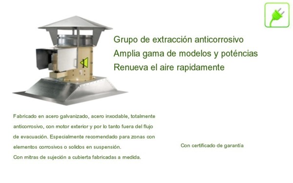 Ventilación anti corrosiva