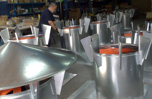 Ventilación de nave por cubierta