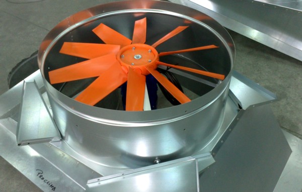 Extracción humo por cubierta