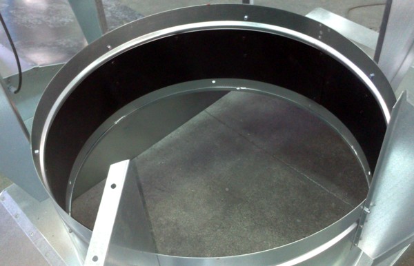 Cuello para extractor ATEX con banda anti-chispas