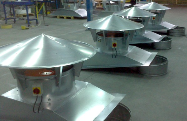 Ventiladores de nave industrial
