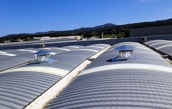 Ventiladores en Cubierta Curva