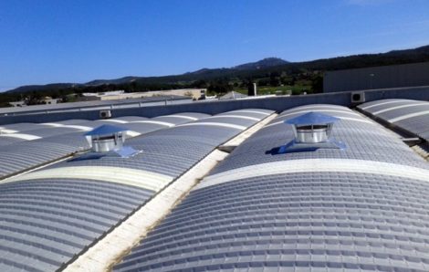 Ventilacion cubierta curva